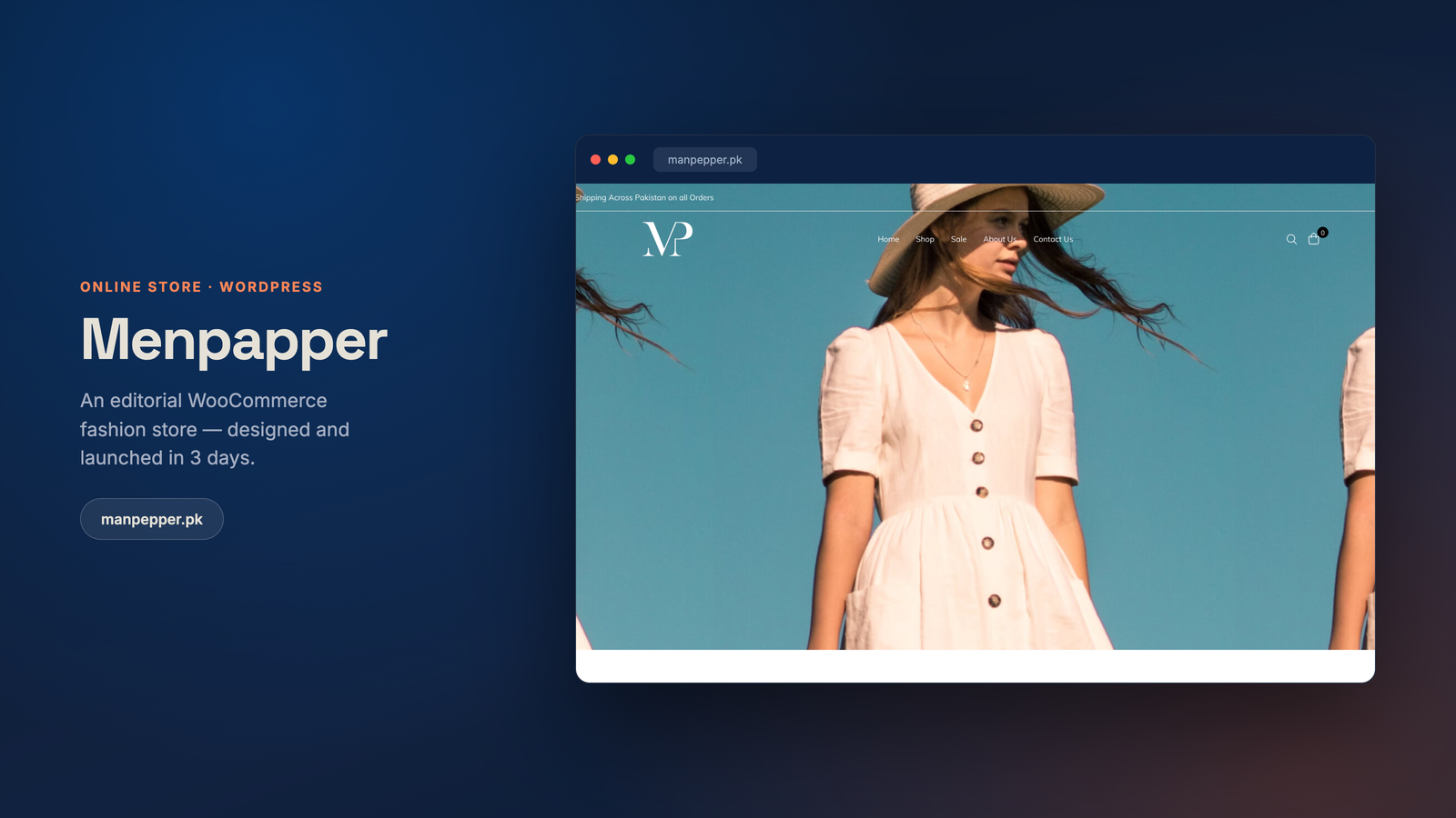 Menpapper — a WooCommerce fashion store in 3 days